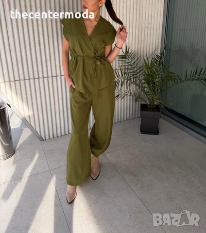 Сет в лимонено зелено