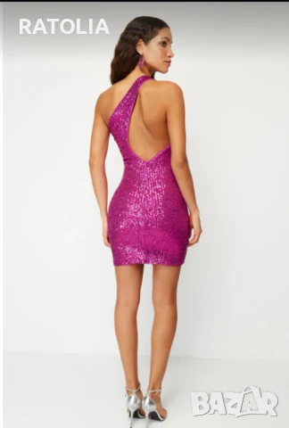 Дамска парти рокля с пайети , снимка 5 - Рокли - 51132234