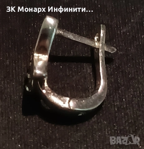 Сребърна обеца , снимка 2 - Обеци - 49487060