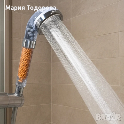 СПА душ слушалка с германиий и турмалин / Размерът и е универсален