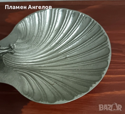 Месингов, бронзов съд, купа, пепелник със форма на мида, снимка 7 - Антикварни и старинни предмети - 53290052