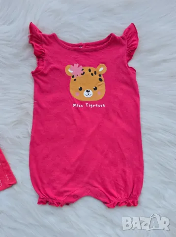 Детска рокля и летен ромпър 9-12 месеца, снимка 4 - Бебешки гащеризони - 50062022