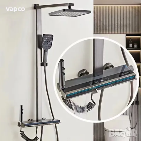 Модерен интелигентен душ с дисплей и LED подсветка D32