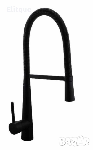 Висок кран за мивка с подвижен гъвкав чучур тип "U", черен, снимка 5 - Други стоки за дома - 52854071