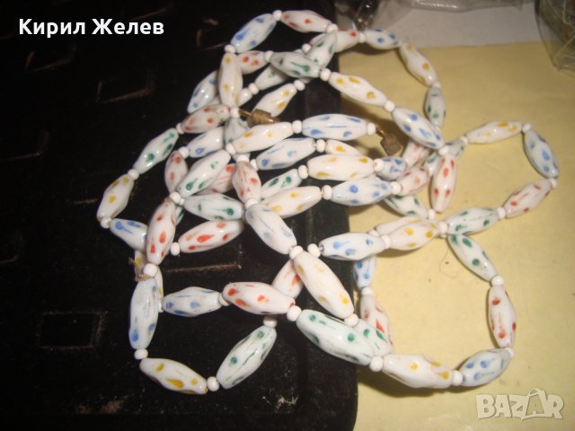 РЕТРО ВИНТИДЖ ГЕРДАН КОЛИЕ РИСУВАН ПОРЦЕЛАН 6404, снимка 8 - Колиета, медальони, синджири - 33405861