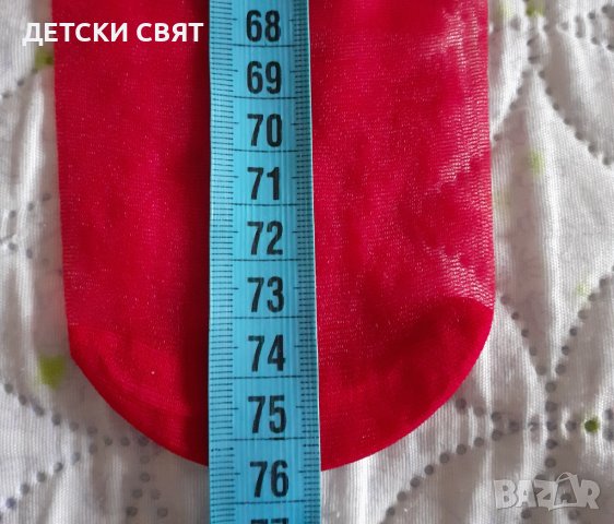 Нови червени дамски чорапи с дантела , снимка 3 - Дамски чорапи - 44033312