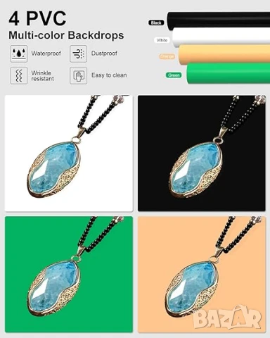 Софтбокс PULUZ фото студио LED преносимо студио за продуктова фотография 40x40см, снимка 4 - Светкавици, студийно осветление - 50942572