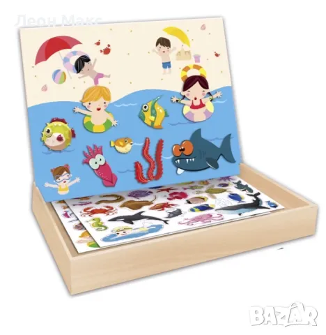 Детски магнитен пъзел Морски свят 30см 73ел, снимка 2 - Игри и пъзели - 48255415