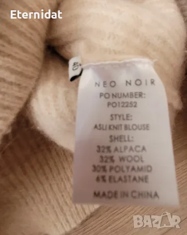 Пуловер АЛПАКА и ВЪЛНА NEO NOIR , снимка 3 - Блузи с дълъг ръкав и пуловери - 48113322