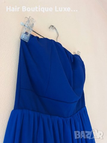 Турско синя рокля без презрамки 💙, снимка 7 - Рокли - 44016855