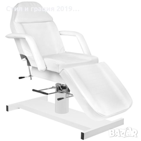 Хидравлична кушетка A 210 180 х 63/73 х 64/80 см-бяла/сива/черна, снимка 5 - Кушетки - 43376238