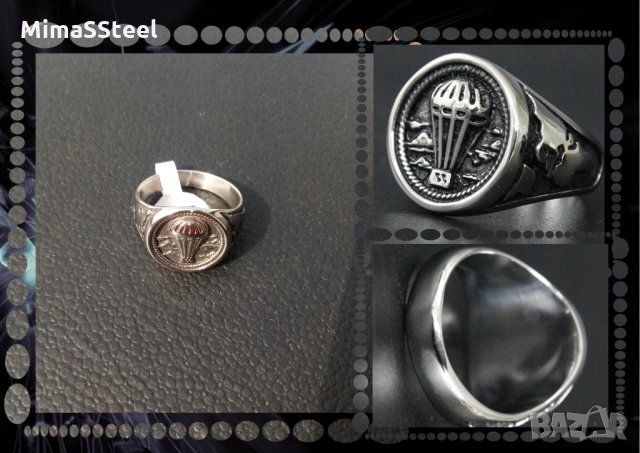 Unisex стоманен пръстен Stainless Steel 316L, снимка 2 - Пръстени - 28358837