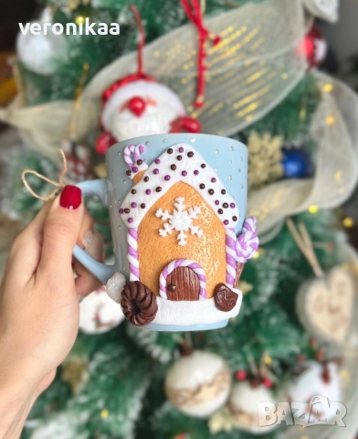 Чаша "Коледна къщичка"