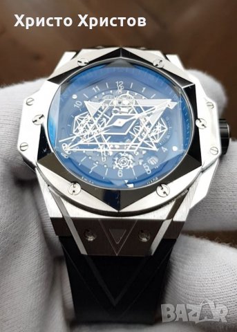 Мъжки луксозен часовник Hublot Sang Bleu II, снимка 2 - Мъжки - 33178401