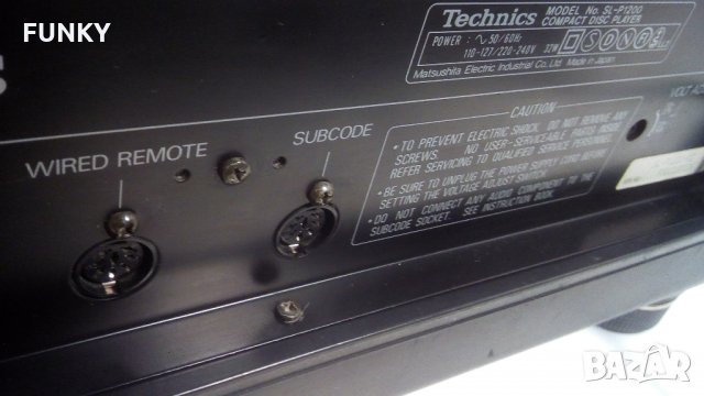Technics SL-P1200, снимка 17 - Ресийвъри, усилватели, смесителни пултове - 33325768