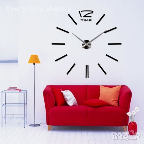 Самозалепващ 3D стенен часовник, снимка 8 - Стенни часовници - 32343395
