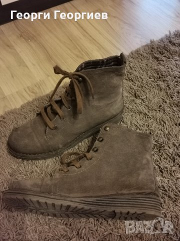 Уникални италиански боти естествен велур 41 номер, снимка 5 - Дамски боти - 38250426