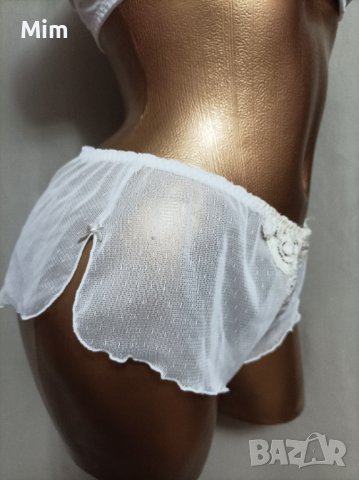 Triumph 42  Бели прозрачни бразелиянки с бродерия, снимка 2 - Бельо - 36916578