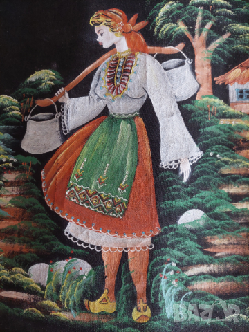 Рисувана в/у плат от 50 год, снимка 4 - Картини - 36554804