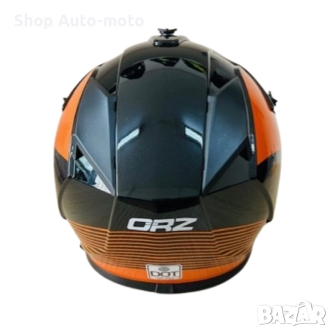 Кросова каска Automat, За мотор, Атв, Вело, S и M размер, Черен/оранжев, снимка 4 - Аксесоари и консумативи - 51499522