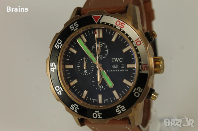 Мъжки Ръчен Хронограф IWC Aquatimer Rose Gold, снимка 3 - Мъжки - 53114180