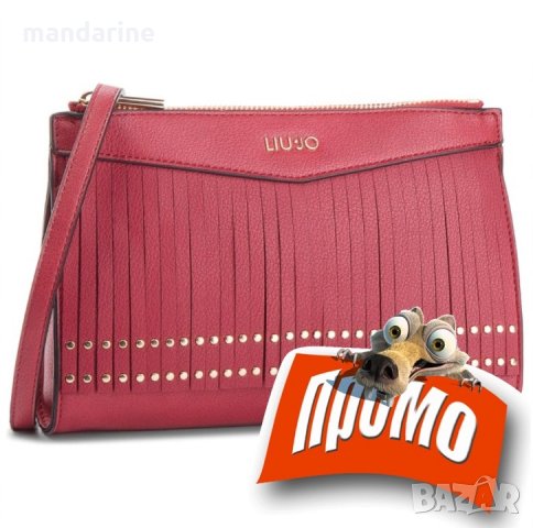ПРОМО 🍊 LIU JO 🍊 Оригинална малка кожена чанта за през рамо RED “N” CAPS 23х16х4 см нова с етикети, снимка 11 - Чанти - 25205557