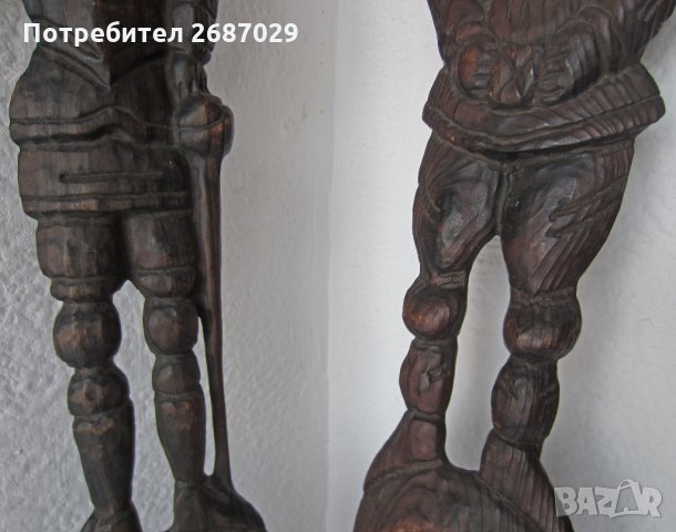 Големи Дон Кихот Санчо Панса вилица лъжица дърворезба,  фигура дърво дървен, Witco , снимка 5 - Декорация за дома - 28946687