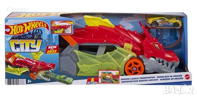 Hot Wheels Dragon Truck - Mattel Писта Хот Уилс, снимка 2 - Други - 43092463