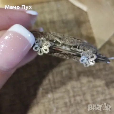 Сребърна миниатюра на стара римска галера - филигран, снимка 7 - Антикварни и старинни предмети - 49786236