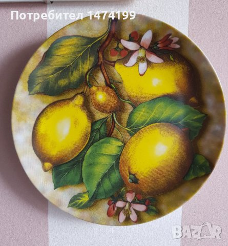 Декоративна чиния с ябълки, снимка 5 - Други - 39351155