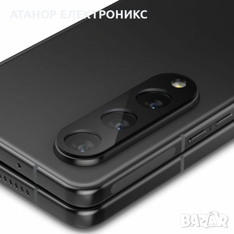 Стъклен протектор за камера за Samsung Galaxy Z Fold4 (черен), снимка 4 - Фолия, протектори - 43776040