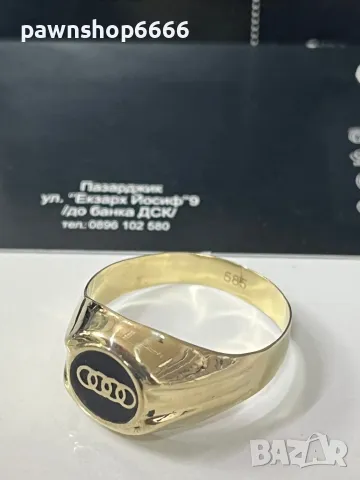 Златен пръстен 14 карата, снимка 8 - Пръстени - 48859492