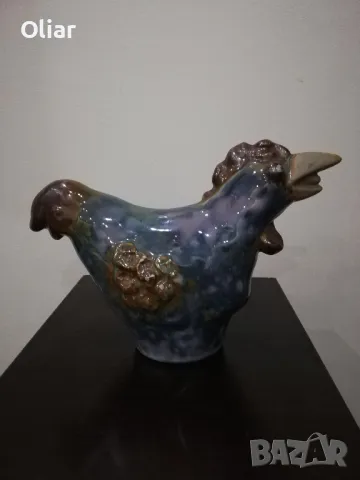 Арт фигурка на пиле от керамика. Франция., снимка 2 - Статуетки - 50419669