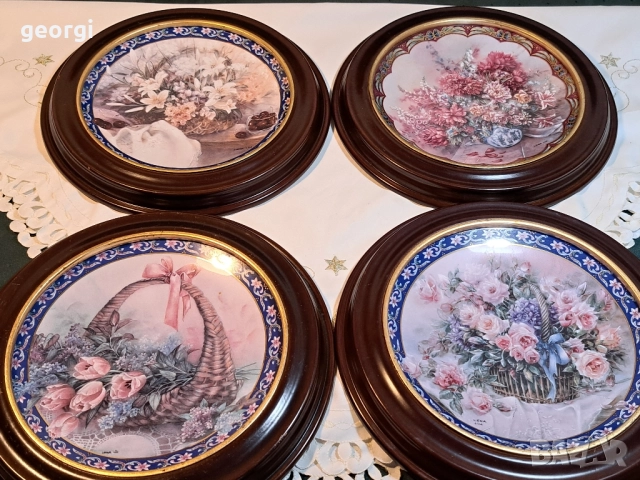 декоративни порцеланови чинии с цветя Lena Liu's 27/4