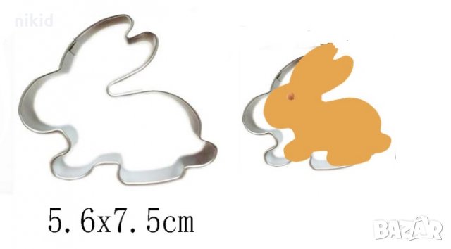 Свито зайче заек метална форма резец украса бисквитки фондан, снимка 1 - Форми - 28176362