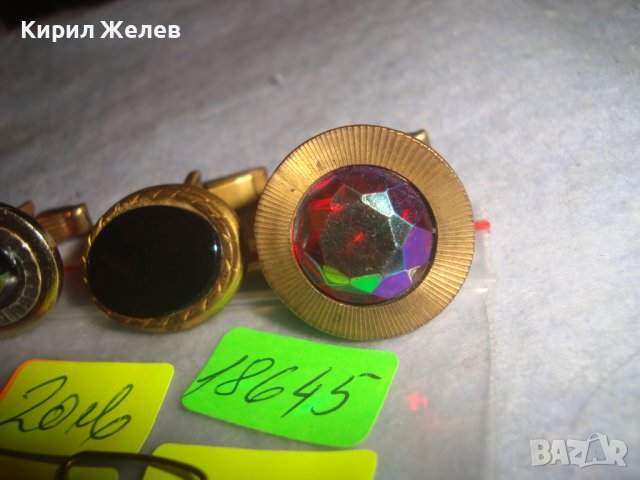 ЛОТ 3 СТАРИ РЕДКИ ПОЗЛАТЕНИ БУТОНЕЛИ с ХЕМАТИТ ЧЕРЕН ОНИКС и БОХЕМСКИ КРИСТАЛ 18645, снимка 12 - Антикварни и старинни предмети - 37597468