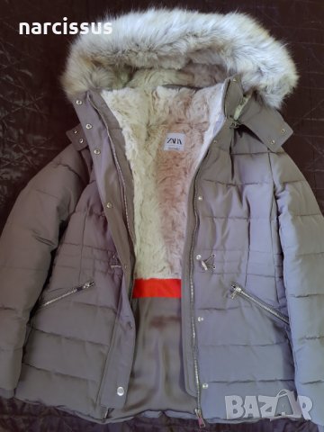  "Zara " ,ново Зимно яке ,цвят пясък., снимка 2 - Якета - 27568267