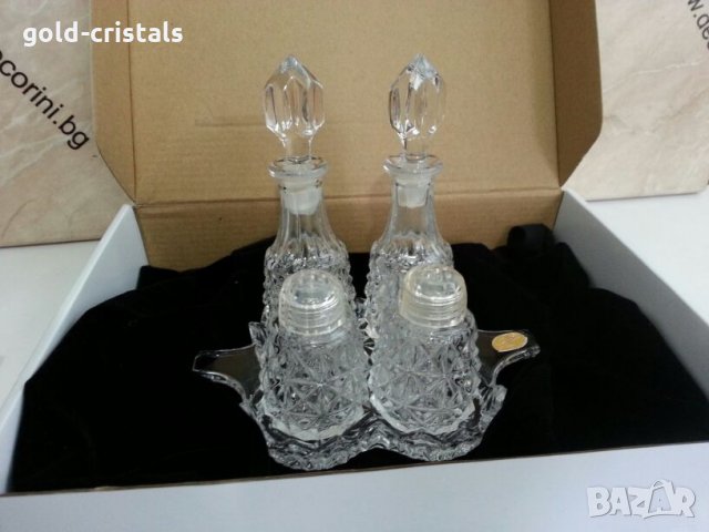 кристален комплект бохемия чехословакия, снимка 1 - Антикварни и старинни предмети - 26223592