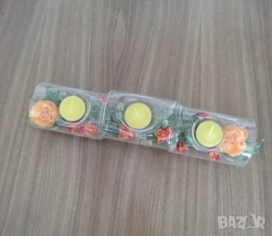 Свещник с 3 гнезда* Декорация за маса