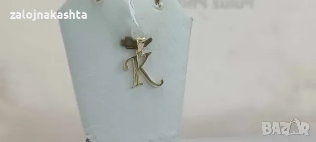 Нова Златна буква-К-1,02гр/14кр, снимка 2 - Колиета, медальони, синджири - 47276077