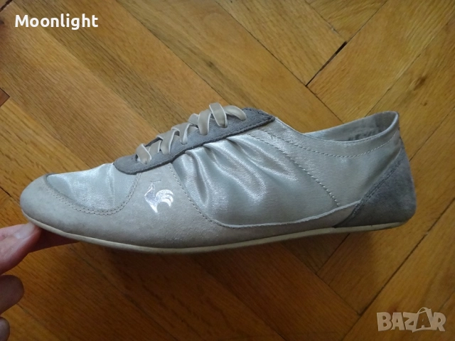 Оригинални сиви маратонки Le Coq Sportif 36 номер Bagatelle Satin Silver сиво-сребристи, снимка 3 - Маратонки - 52525269