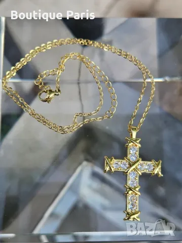 Tiffany & Co Schlumberger кръст колие , снимка 2 - Колиета, медальони, синджири - 50145210