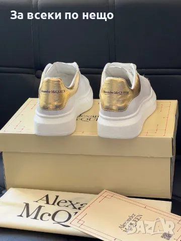 Alexander McQueen Дамски Бели Маратонки👟Дамски Спортни Обувки В Бял Цвят Александър Макуин Код E373, снимка 3 - Маратонки - 50422150