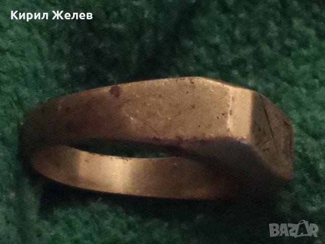 Стар Бронзов ПРЪСТЕН ПОЗЛАТЕН ОРНАМЕНТИРАН ФИНА РЪЧНА МАЙСТОРСКА ИЗРАБОТКА РЕТРО БИЖУ 18035, снимка 4 - Антикварни и старинни предмети - 33475911