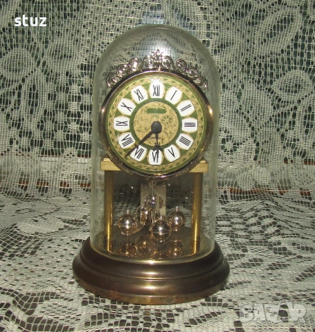 Немски настолен часовник с въртящи се сфери, снимка 3 - Антикварни и старинни предмети - 53399187