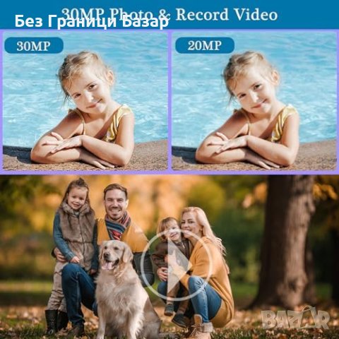 Нов 30MP Цифров Фотоапарат 18X zoom FHD 1080P Лек и Компактен, снимка 3 - Фотоапарати - 43673437