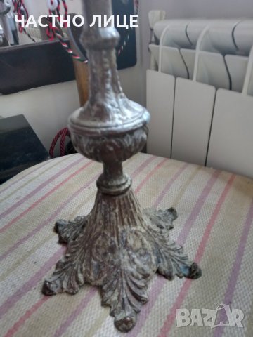 бронзов свещник 30см , снимка 4 - Антикварни и старинни предмети - 35466606