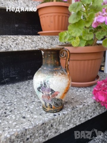 Стара керамична ваза,антична реплика , снимка 5 - Антикварни и старинни предмети - 36816162