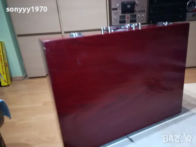 дървен лъскав куфар с чекмедже 2412241700, снимка 14 - Антикварни и старинни предмети - 48452066