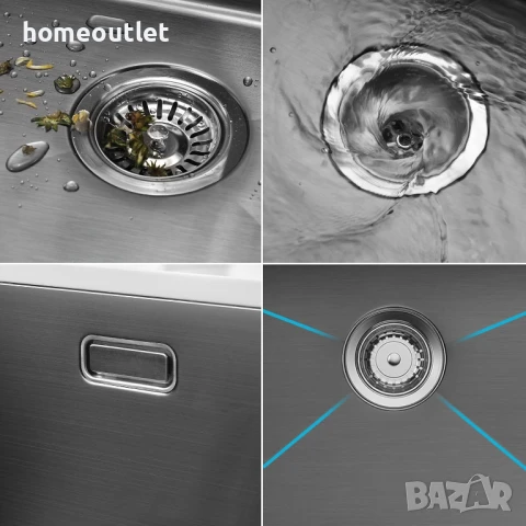 ПРОМОЦИЯ Кухненска мивка от неръждаема стомана с нано покритие 913258-06-JHG0604, снимка 7 - Мивки - 51127730